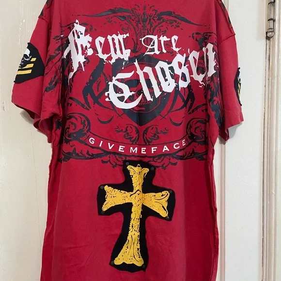 VTG Give Me Face 2000 “Many Are Called” All Over Graphics  T Shirt Men’s XL - Picture 11 of 11